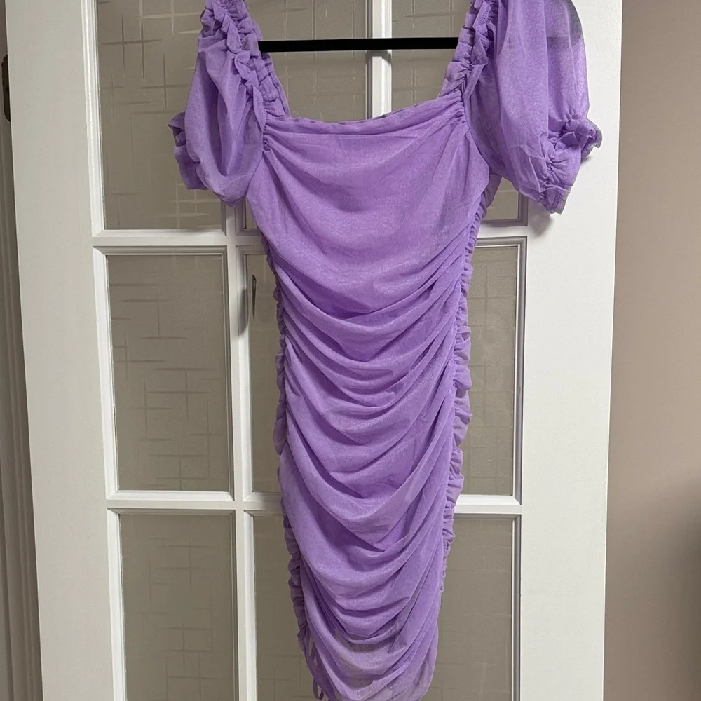 Hot Miami styles Purple Ruched Dress - Picture 4 of 6